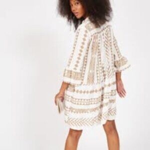 Silk & Salt USA The Perfect Sundress Khaki Mini Dress Size PL NWT